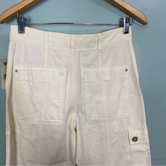Anthropologie The Carson Utility Barrel Pants Creme‎ Cream Size 4 - Picture 6 of 6